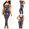 New style Sexy floral, digital, printed, sleeveless queen style jumpsuit