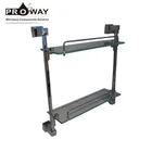 Bathroom Glass Shelf with Towel Bar for Storage Shampoo Double Tier Shower Caddy