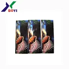 OEM Design PET Lenticular 3d bookmarks with animals print lenticular 3d flip effect bookmark