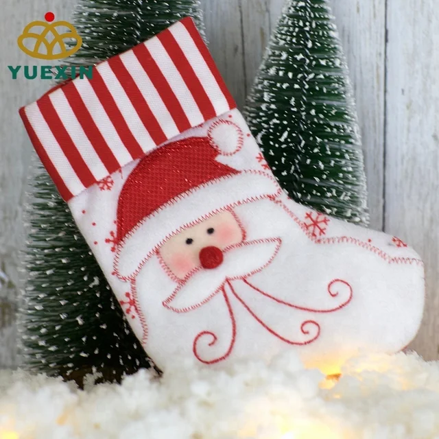 best selling christmas santa gift stocking decorative sock