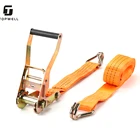 50mm x 10m Ratchet Tie Down Car Truck Cargo Lashing Strap with Double J Hook
