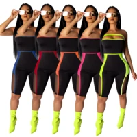 Womens Tracksuit Off Shoulder Colorblock Stripe Mesh Biker Shorts Clubwear Outfits One Piece Jumpsuit Romper
Womens Tracksuit Off Shoulder Colorblock Stripe Mesh Biker Shorts Clubwear Outfits One Piece Jumpsuit Romper