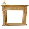 Well Polished Indoor Natural White Marble Stone Fireplace