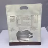 Gravure printing self standing plastic aluminum zip lock with window / hanging hole packaging bag