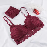 

Factory Direct Sales Sexy Wire Free Bralette Women Underwear Lace Bra Set push up bra in bra & brief sets 32 34 36 38