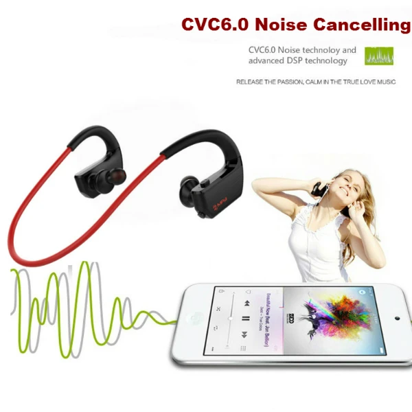 10 Hours v4.2 mp3 Player headphones waterproof sport neckband wireless sport bluetooth headset with microphone - ANKUX.COM