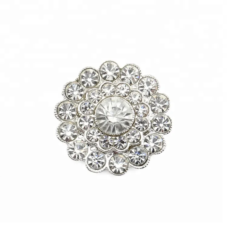 Wedding Accessories Rhinestone Crystal Flower Decorative Buttons, Silver metal+crystal
Wedding Accessories Rhinestone Crystal Flower Decorative Buttons, Silver metal+crystal