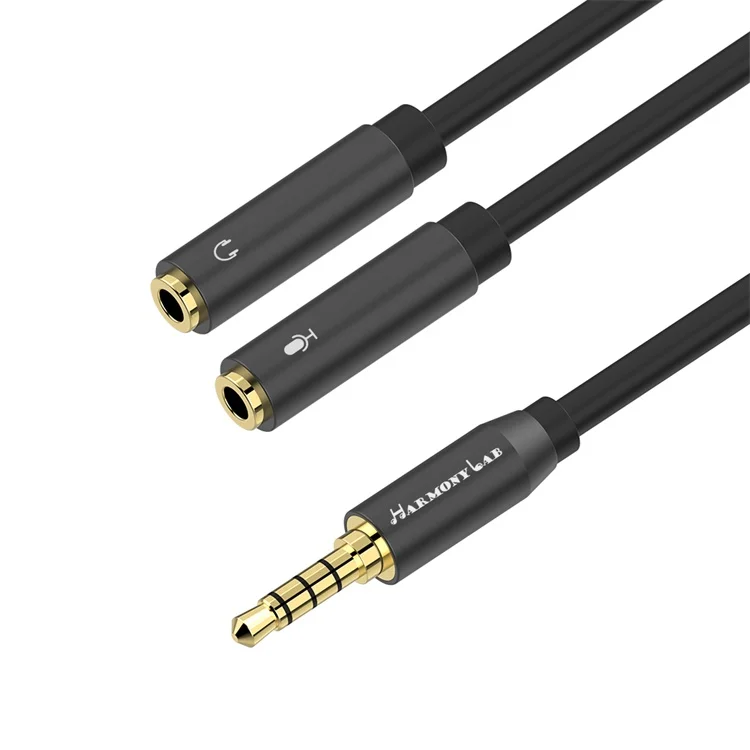 3.5mm Male To 2 Female Connector Spliter Audio Cable, Black;as required 
3.5mm Male To 2 Female Connector Spliter Audio Cable, Black;as required