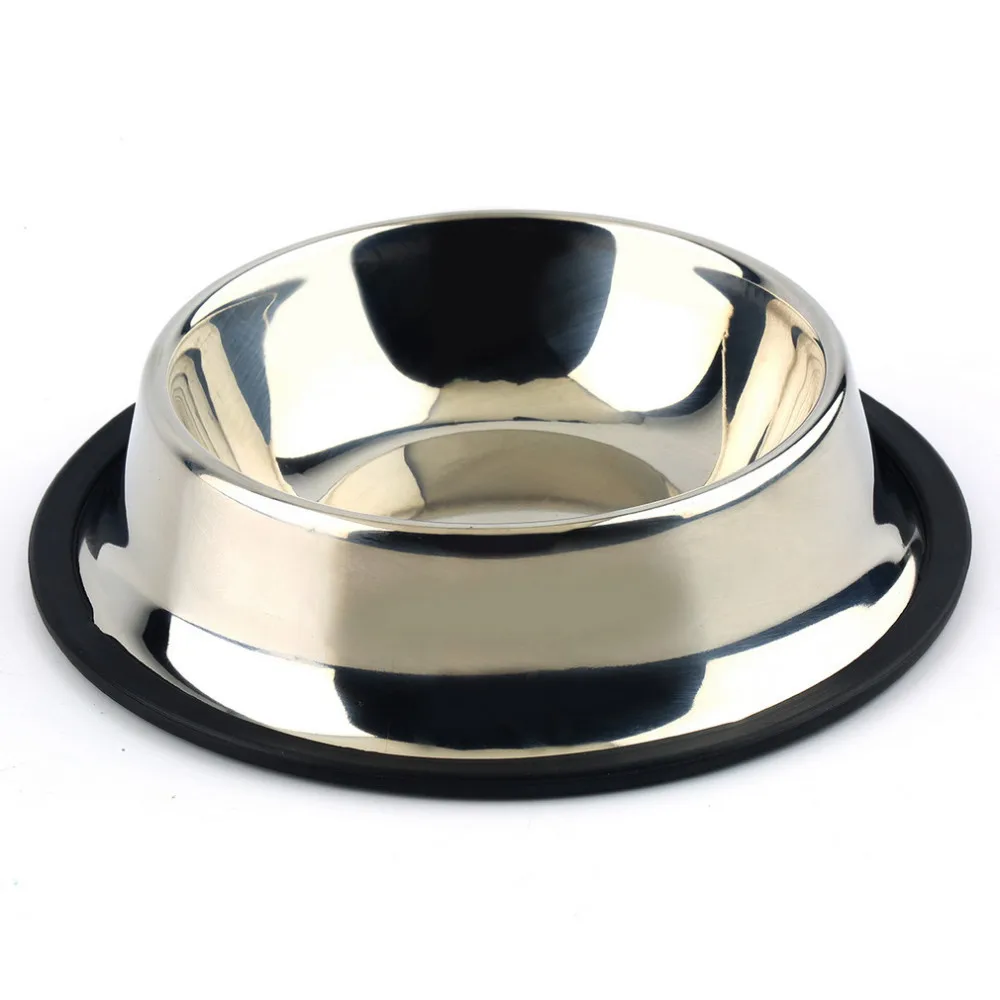 1 Standard Stainless Steel Pet Puppy Cat Dog Food or Drink Water Bowl Dish Wholesale