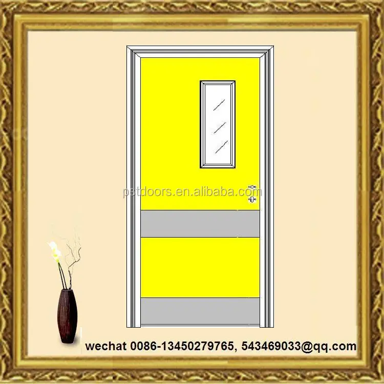 Halbe Lite-blinde Glastüren, Metalltür mit Sicherheitsglas (0086