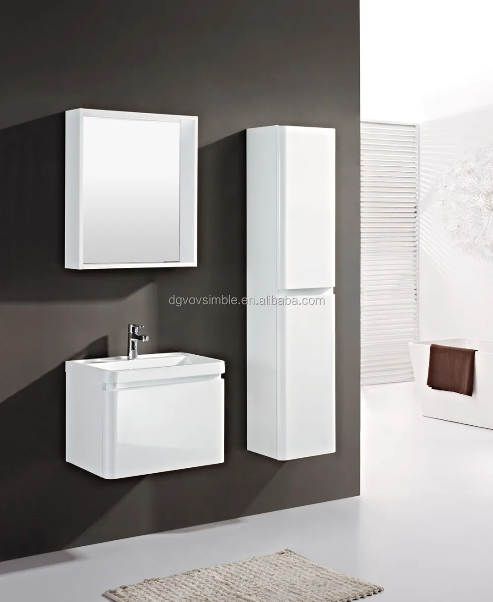 Mueble de baño pvc baño vanidad moderno cuarto de baño gabinetes ...