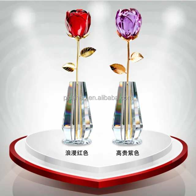 wholesale wedding favors fancy crystal rose flower