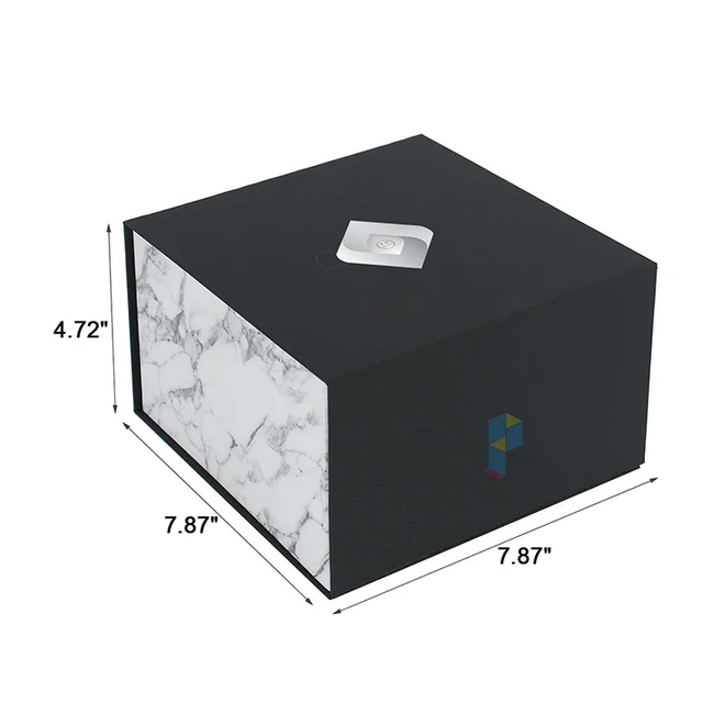 marble printing cap cardboard flat pack gift box