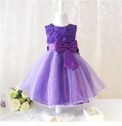 2015 new arrival NOVA fashion cute flowers girls dress Red princess tulle dresses children clothes for girls