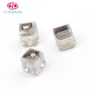 China accessories smoke grey silica cube fireplace czech crystal cube beads crystal beads