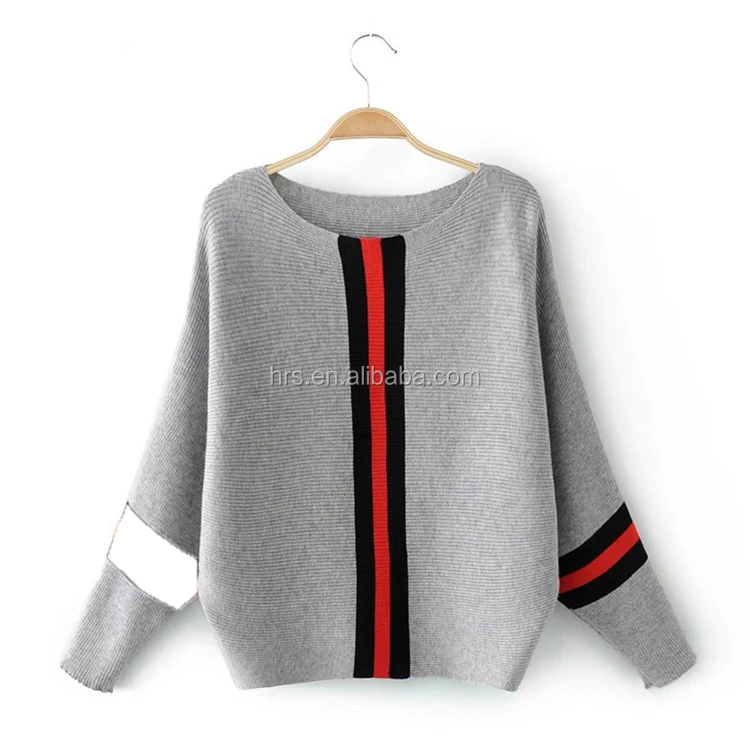 Wholesale Cheap Korean Woman Fashion Bat Sleeve Knit Sweater