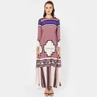 Latest Muslim Clothes Women Long Dress Moroccan Style Abaya Dubai