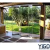 diy folding door ,aluminum frame folding glass door