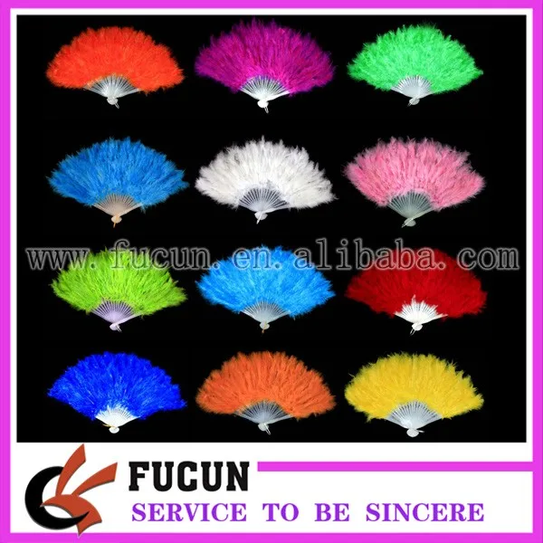 21 vrious color ostrich feather fan.jpg