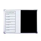 Combination White And Velvet Printing Week Planner Board In Aluminum Frame