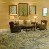 Luxury colorful floral pattern printed wall to wall woolen modern commercial carpet