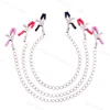 Unisex Nipple Clamp Shaking Milk Stimulation with Chain Breast Clips Slave Teasing SM Game Sex Accessories
