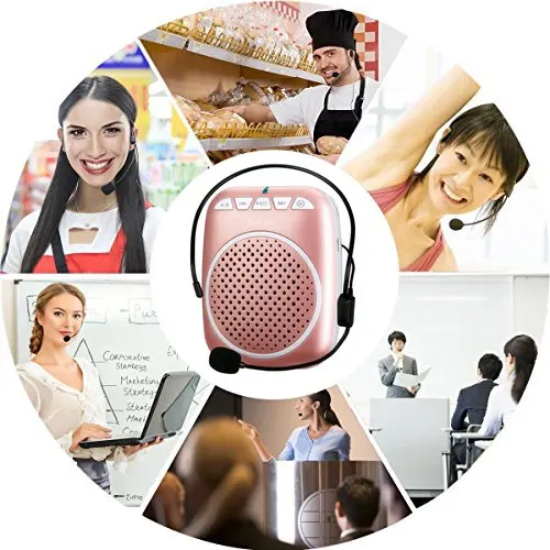 Mini Portable Voice Amplifier With Headset Microphone, Guide Loud-Speaker For Techers/ Tour Guide