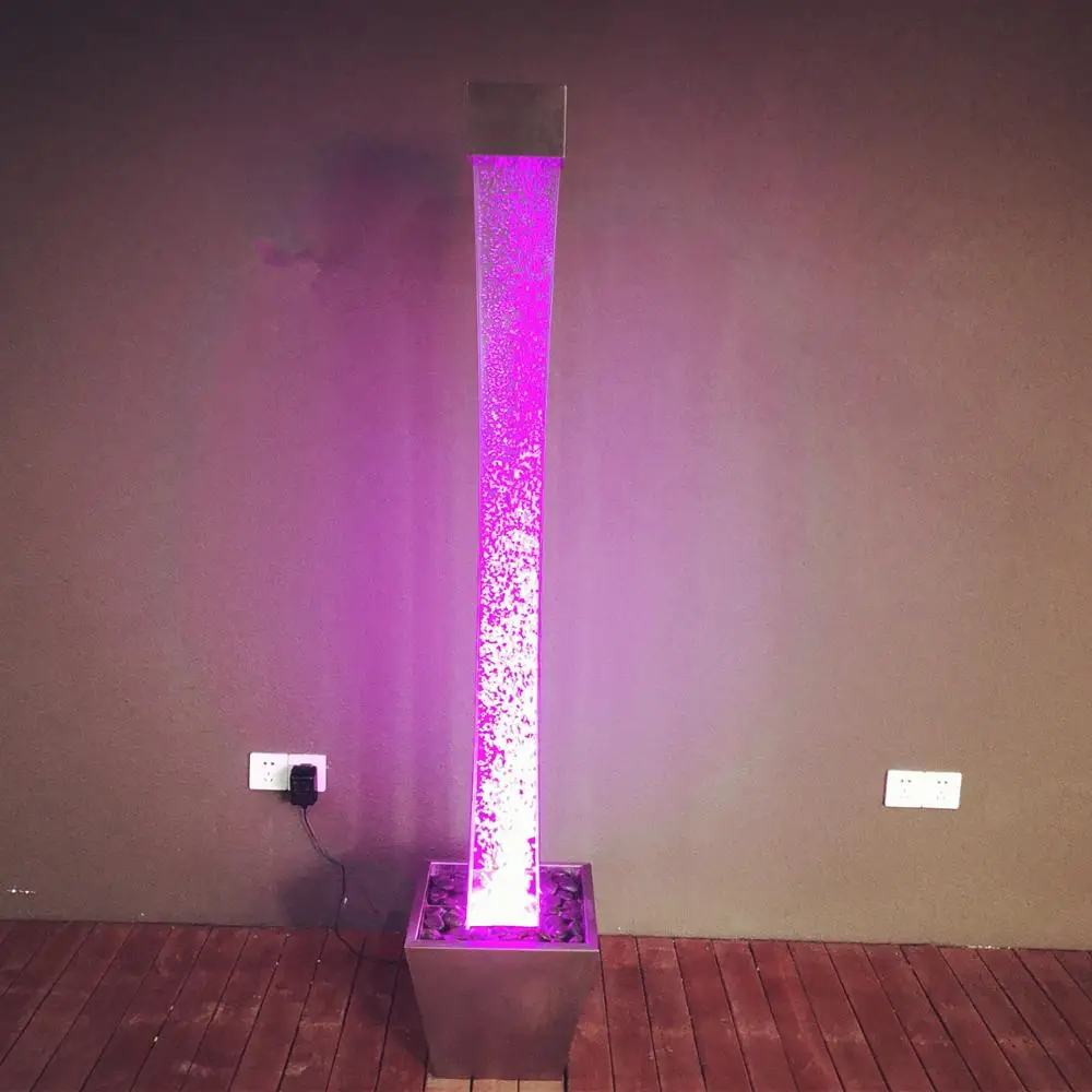 Extreme Led Changing Color Water Bubble Square Column Tube For