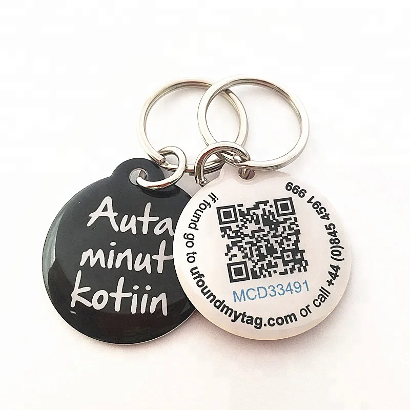 High quality custom printing aluminum pet collar metal qr code pet tag, Customized color
High quality custom printing aluminum pet collar metal qr code pet tag, Customized color