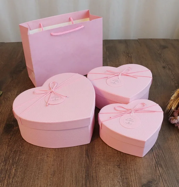 hot sale fancy handmade printing paper gift hard heart shape