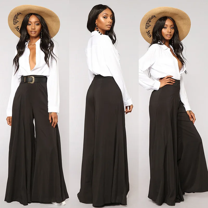 Harem pants High Waist Wide Leg Pants Women Casual Loose Harem Trousers, Black 
Harem pants High Waist Wide Leg Pants Women Casual Loose Harem Trousers, Black