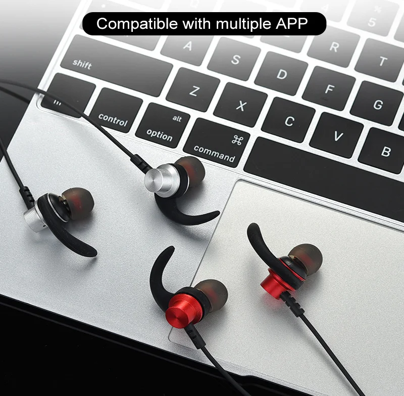 Magnetic Wireless Headset True Stereo Bt 5.0 Pluggable Tf Card Neckband Headphone - ANKUX.COM