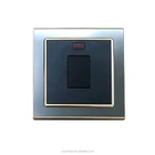 British Standard 1 Gang 20A DP Switch Socket Or Water Heater Switch With Indicator Light Mirror Panel