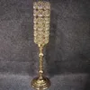 New Wedding Main Table Candlestick Metal Gold Plated Crystals Candelabra