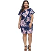 Summer New Listing Women Knee Length Casual Fashion Print Floral Dress
