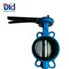 DN100 Black Soft Seal Wafer Handle Cast Iron Building Keystone Water Check Butterfly Valve With Tamper Switch