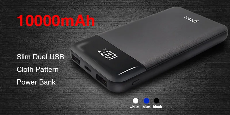 Hot! 10000mah Ultra Slim Dual USB Power Back Supply Power Bank Charges Phones After Place Order - ANKUX.COM