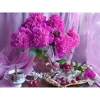 Whole still life beautiful flowers canvas painting mosaic art painting paste beads oil painting for home decoration