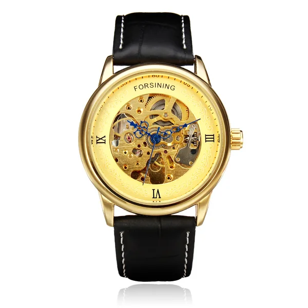 2016 Luxury Men's Skeleton Automatic Mechanical Leather Men Wrist watches, Gold white
2016 Luxury Men's Skeleton Automatic Mechanical Leather Men Wrist watches, Gold white