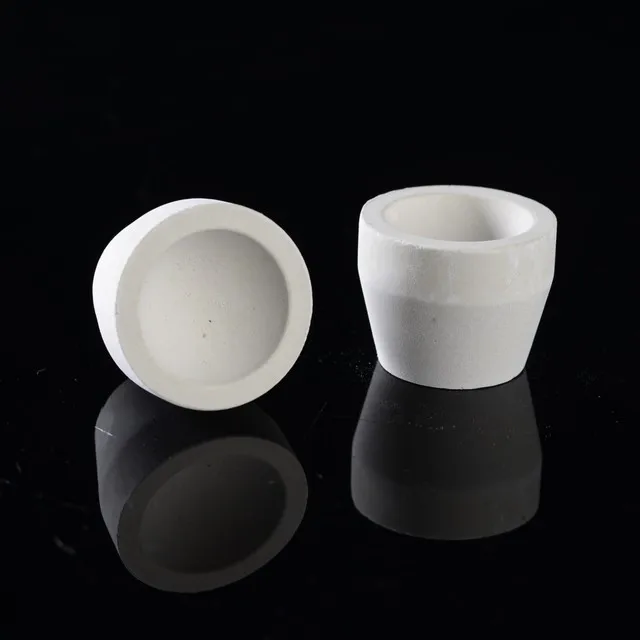 high temperature resistance magnesia ceramic fire clay cupels for gold laboratory