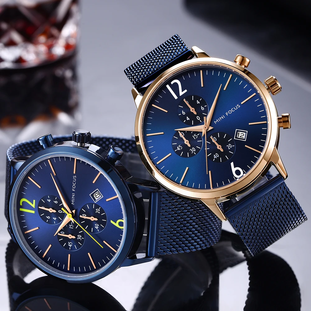 MIini Focus Fashion Casual Business Mens Quartz Watch with Steel Mesh Band, Black brown blue
MIini Focus Fashion Casual Business Mens Quartz Watch with Steel Mesh Band, Black brown blue