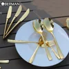 Hotel catering equipment suppliers bulk gold handmade stainless steel fork spoon knife flatware cutlery from thailand