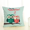 High quality pure colour based pillow cushion massage animate pillowcase night owl pillow cover Christmas gift