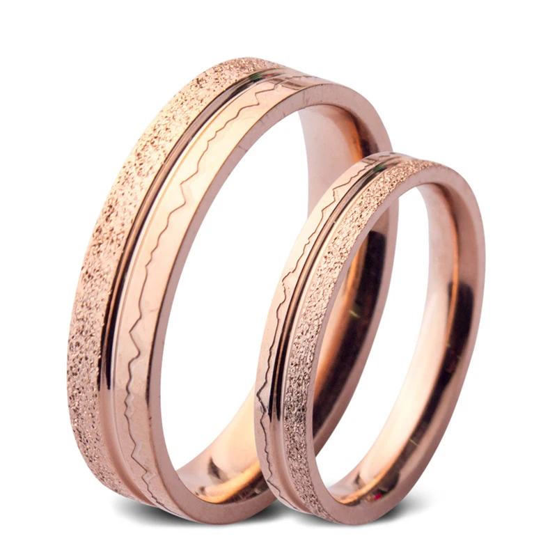 Personality Students Boys Girls Teenager Electrocardiogram Matte Couple Rings, Double color
Personality Students Boys Girls Teenager Electrocardiogram Matte Couple Rings, Double color