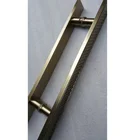 H type antique brass pull handle for glass door