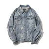 High Quality Tear Jeans Street Style Fashion Winter Mens Casual Denim Jacket