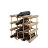 Factory supply Hotsell free sample 9 bottle wine rack wood