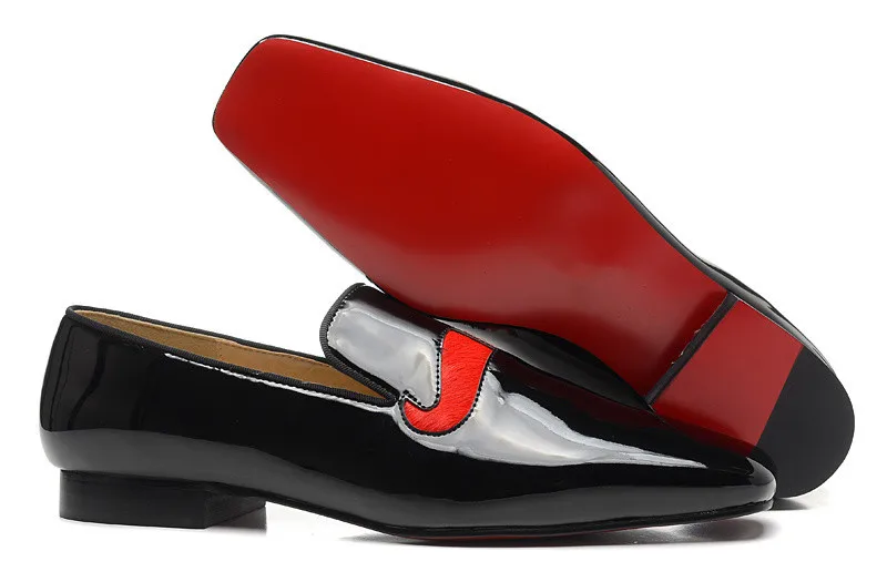 black patent leather red bottoms