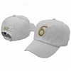 Gold Metal Thread Embroidery Dad Hat Custom Brushed Cotton Baseball Cap