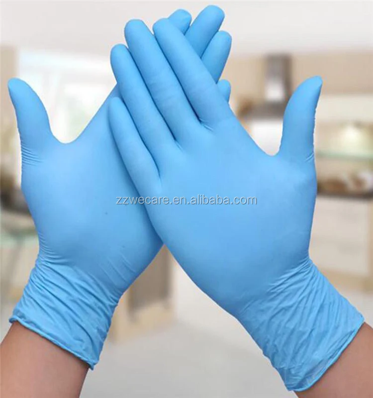 Latex Free Disposable  Comfortable Medical Textured Finger Tips Food Safety Cleaning Safety Nitrile Coated Work Gloves